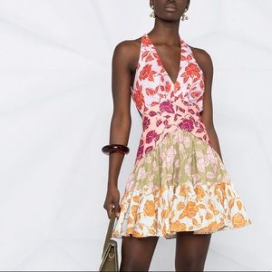 Zimmermann Lovestruck V-neck Halter Mini Dress
